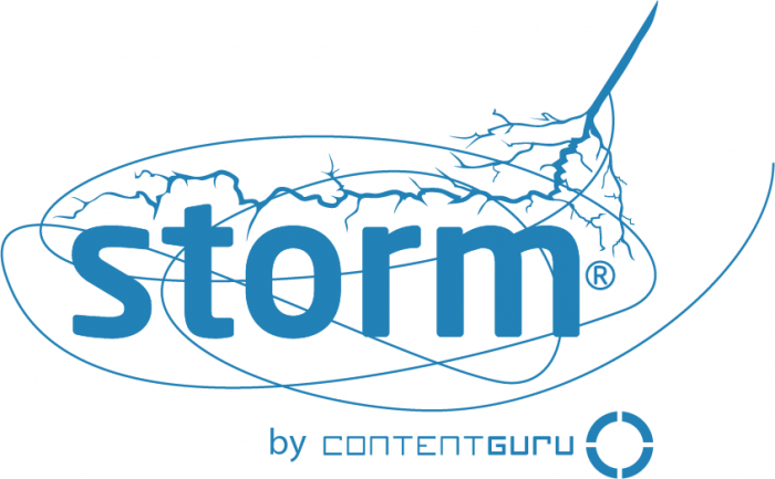 storm by Content Guru blue logo