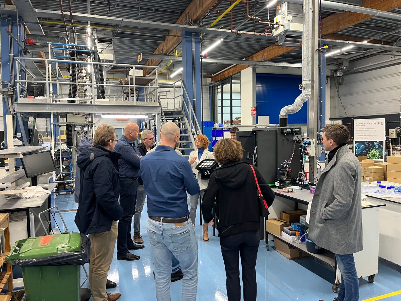 A group tours the new Aqucycl headquarters in the Netherlands