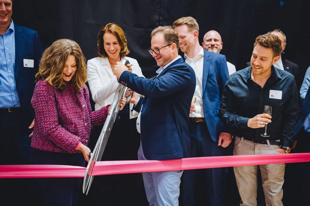 Ribbon cutting ceremony for Infinite Acres field lab in the Netherlands, with Siemens